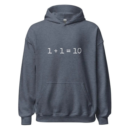 1 + 1 = 10 Hoodie (unisex) - Heather Sport Dark Navy / M