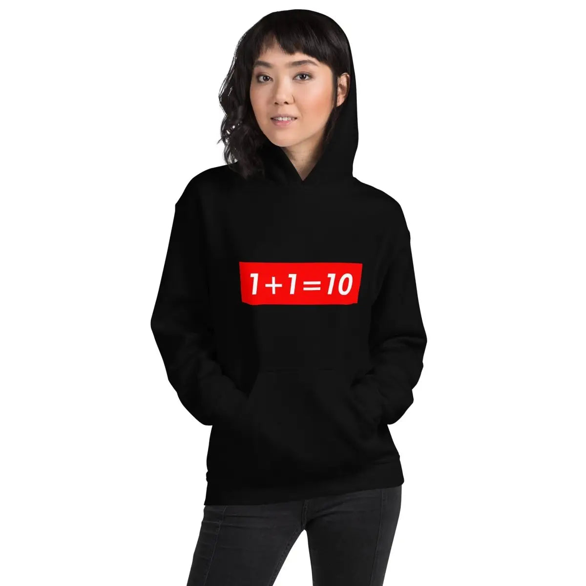 1 + 1 = 10 Sign Hoodie (unisex)