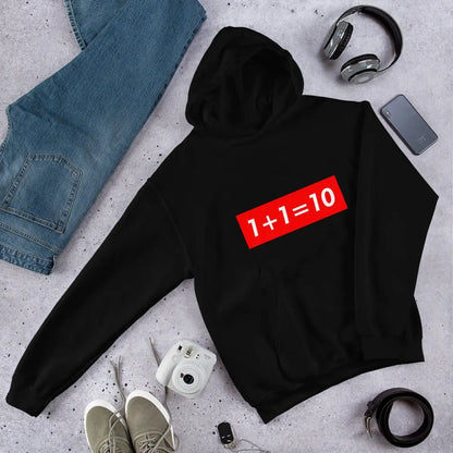 1 + 1 = 10 Sign Hoodie (unisex)