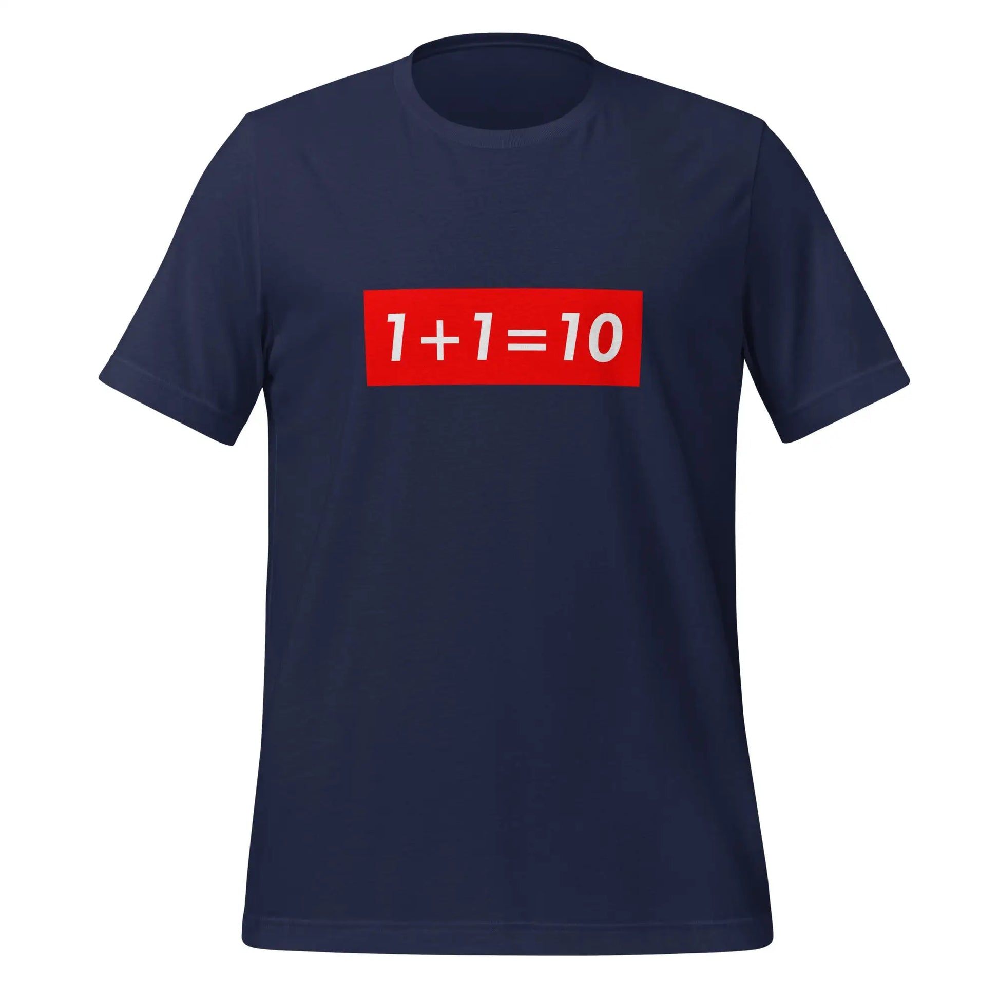 1 + 1 = 10 Sign T-Shirt (unisex) - Navy / M