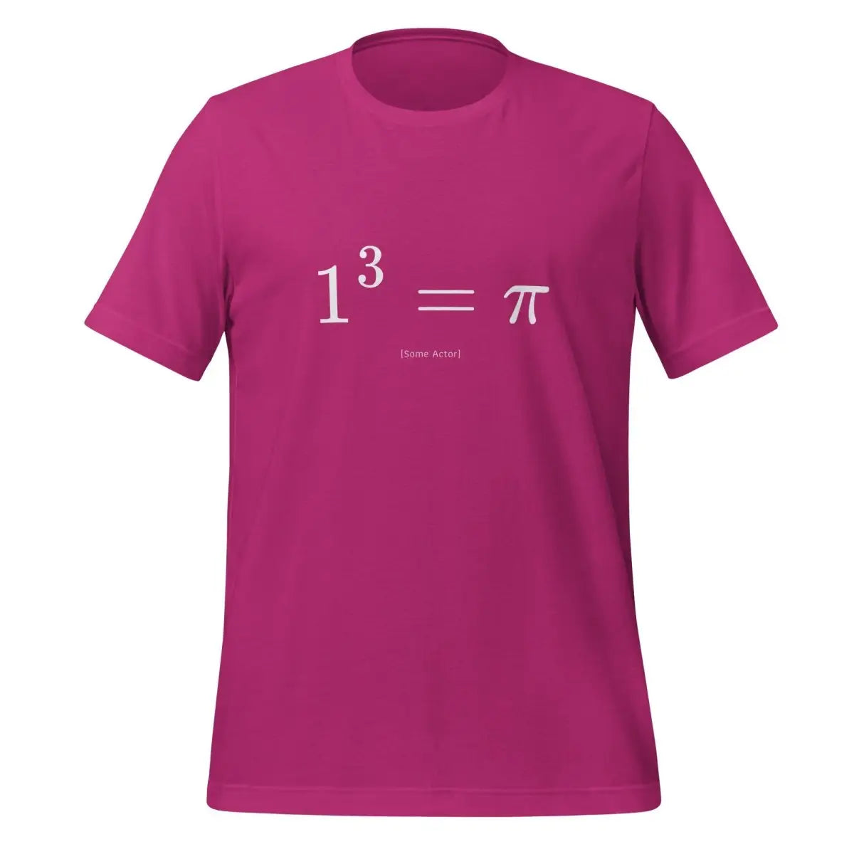 1 Cubed Equals Pi T-Shirt (unisex) - Berry / M