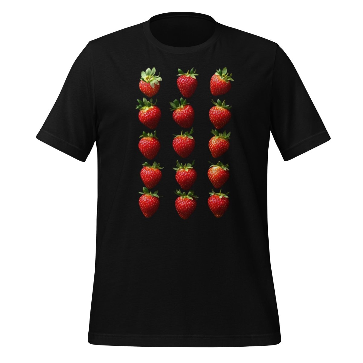 15 Strawberries T-Shirt (unisex) - Black - AI Store