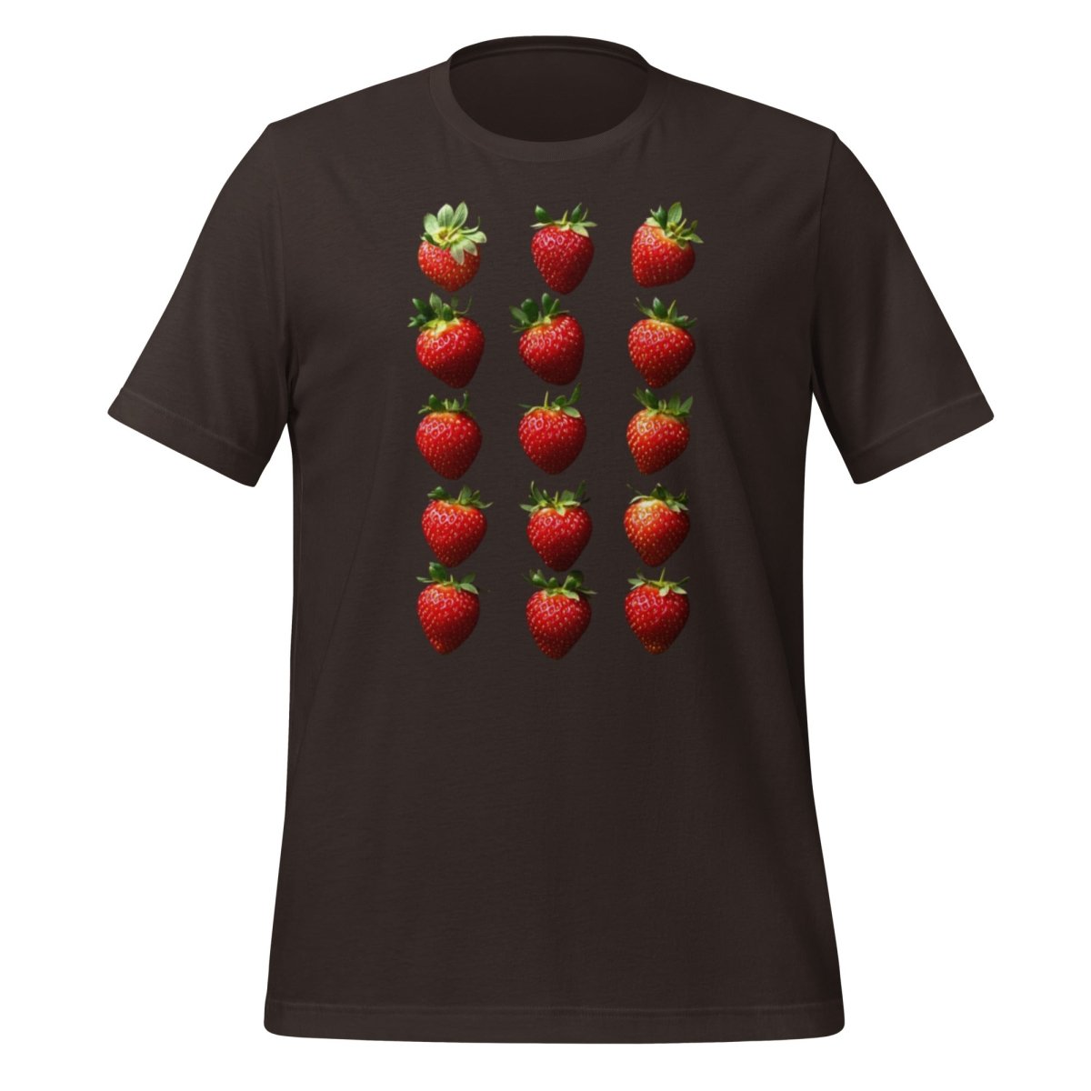 15 Strawberries T-Shirt (unisex) - Brown - AI Store