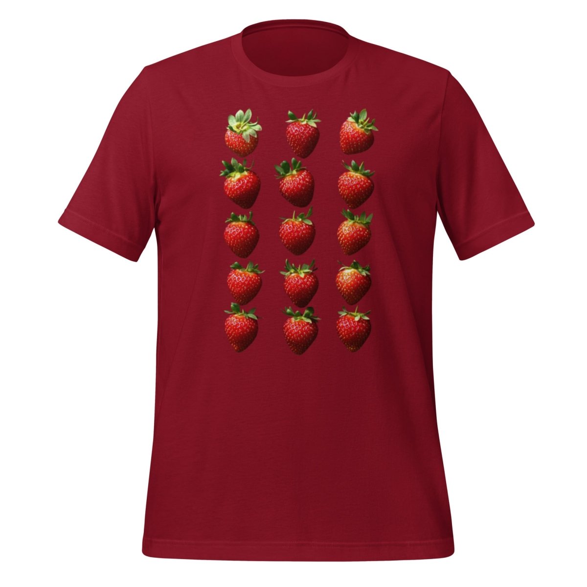 15 Strawberries T-Shirt (unisex) - Cardinal - AI Store