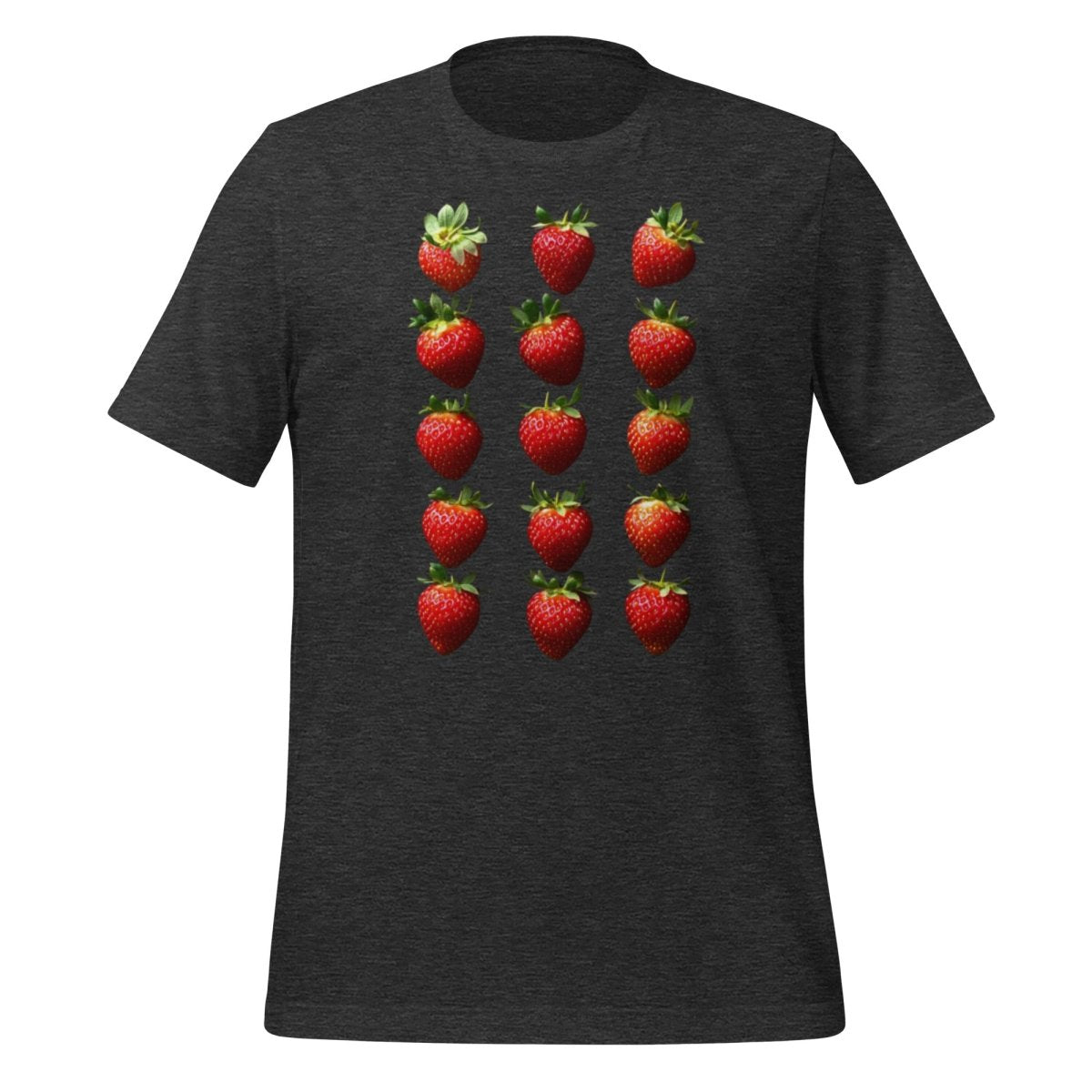 15 Strawberries T-Shirt (unisex) - Dark Grey Heather - AI Store