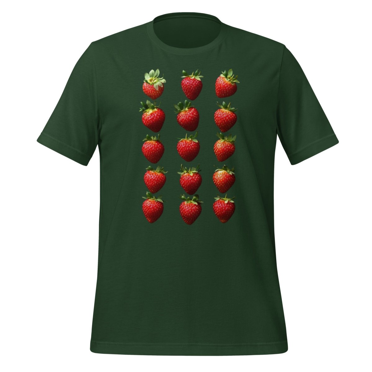 15 Strawberries T-Shirt (unisex) - Forest - AI Store