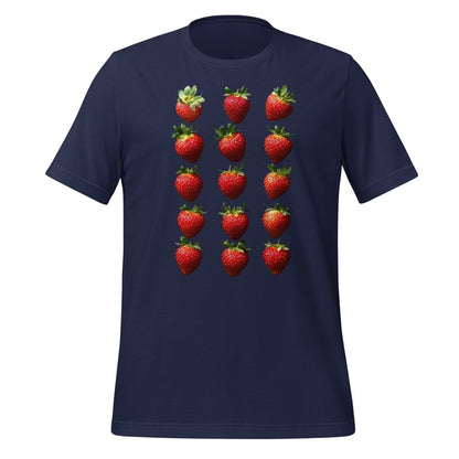 15 Strawberries T-Shirt (unisex) - Navy - AI Store