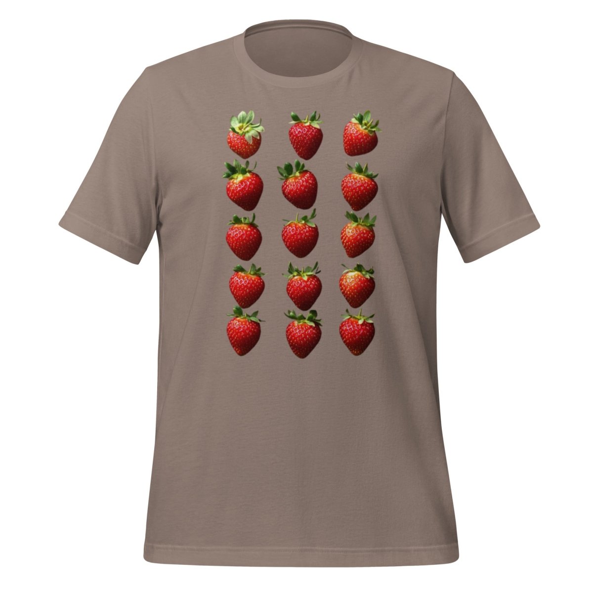 15 Strawberries T-Shirt (unisex) - Pebble - AI Store