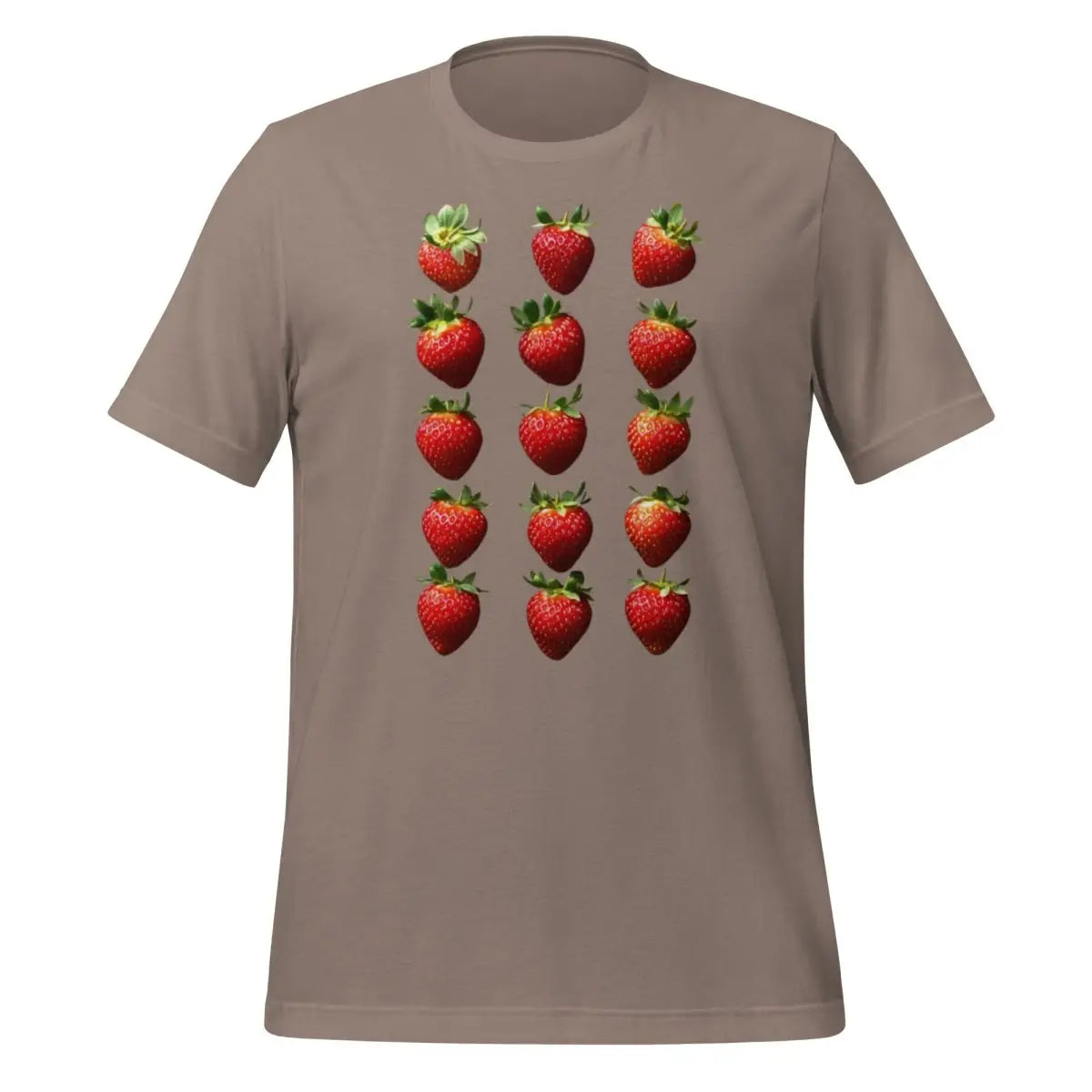 15 Strawberries T-Shirt (unisex) - Pebble / M