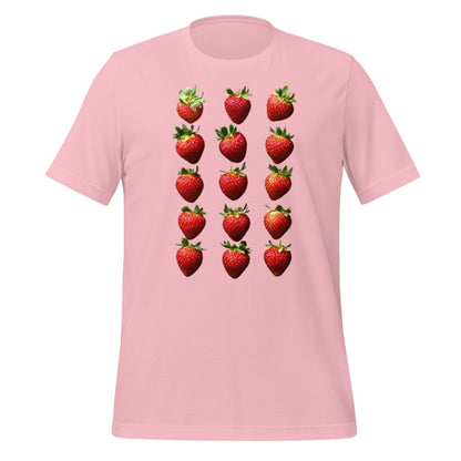 15 Strawberries T-Shirt (unisex) - Pink - AI Store