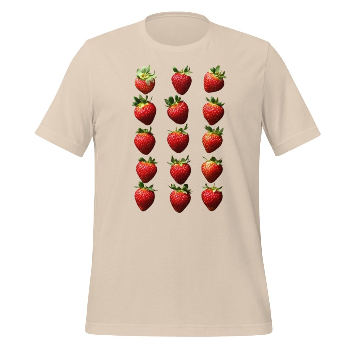 15 Strawberries T-Shirt (unisex) - Soft Cream - AI Store