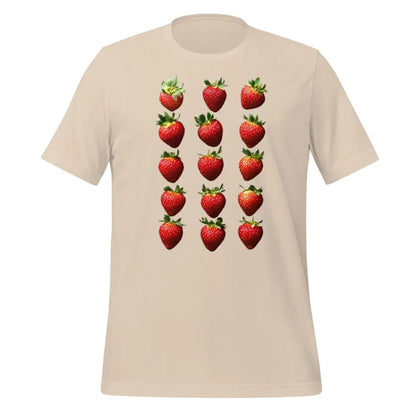 15 Strawberries T-Shirt (unisex) - Soft Cream / M