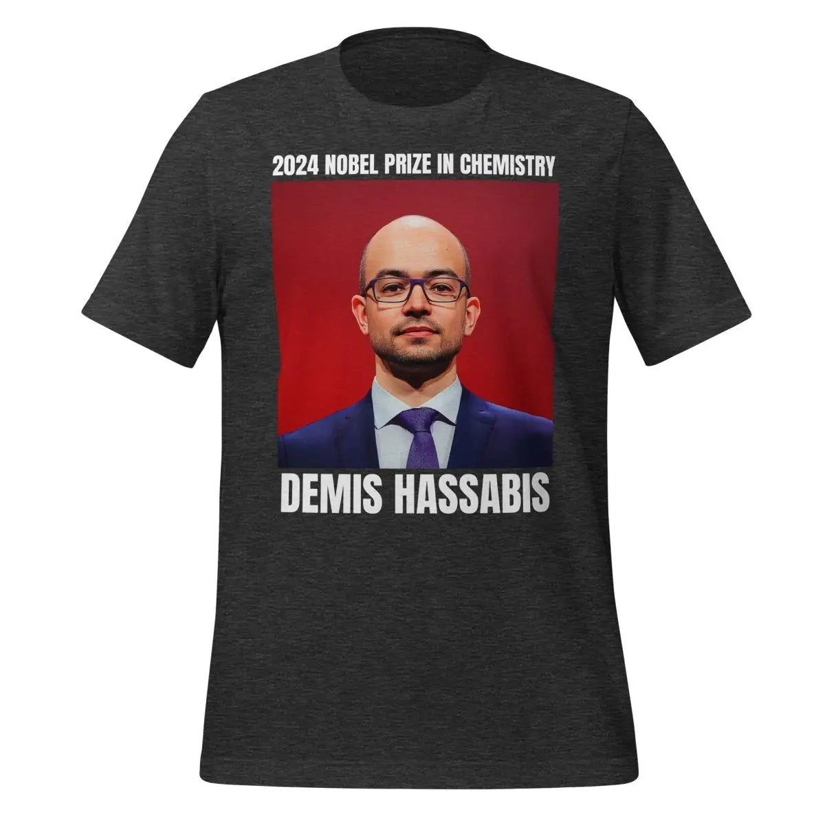 2024 Nobel Prize in Chemistry Demis Hassabis T-Shirt (unisex) - Dark Grey Heather / M