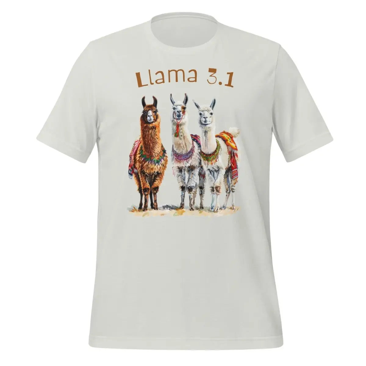 3 Llama 3.1 Llamas T-Shirt (unisex) - Silver / M