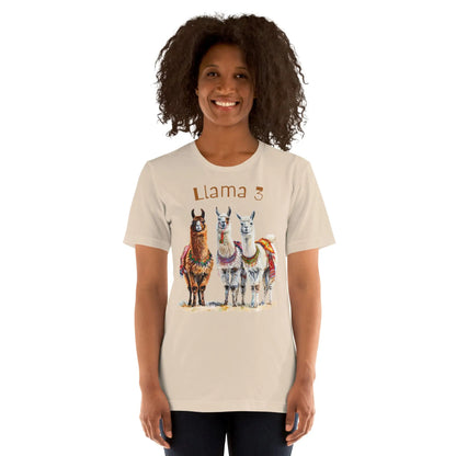 3 Llama 3 Llamas T-Shirt (unisex)