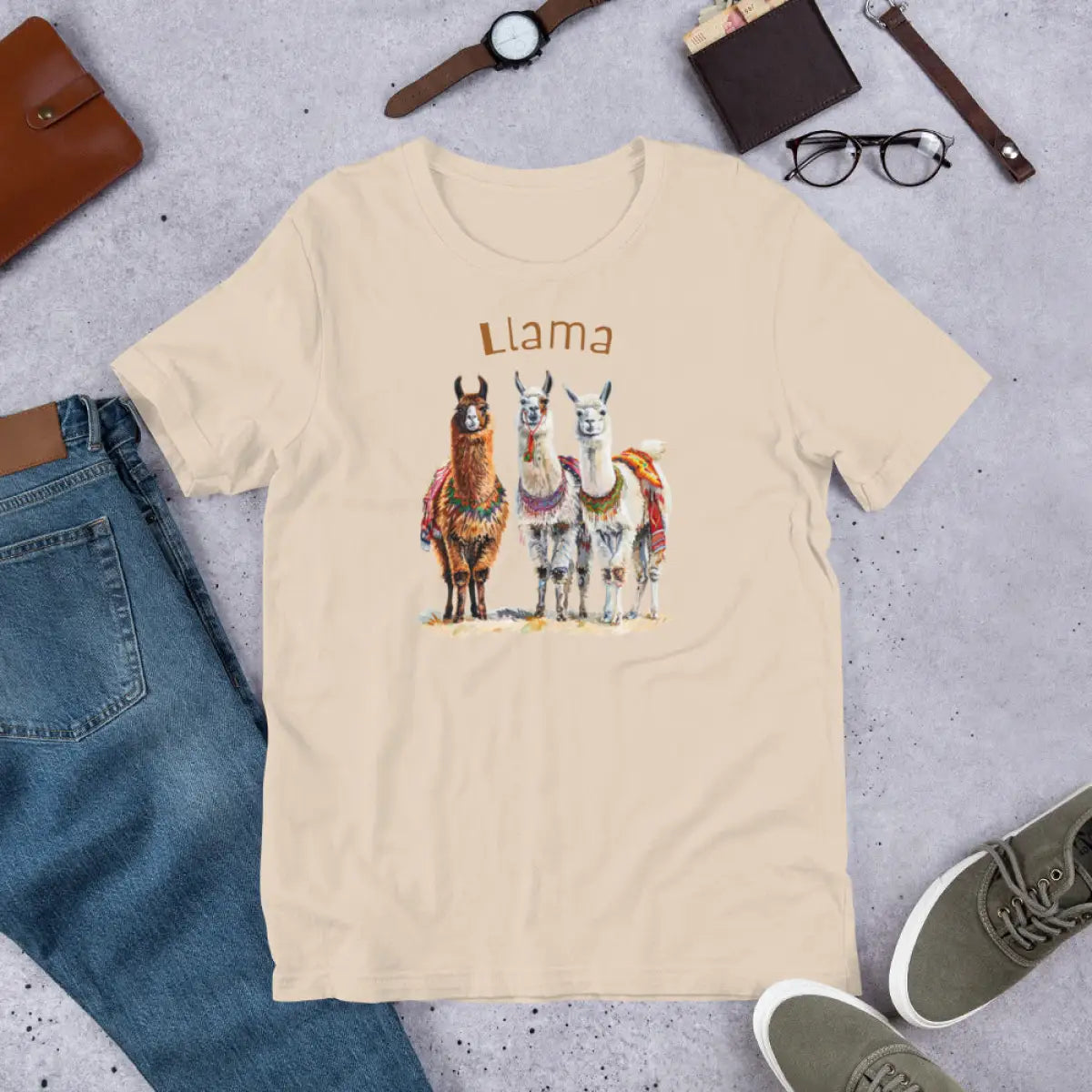 The 3 Llama Llamas T-shirt (unisex).