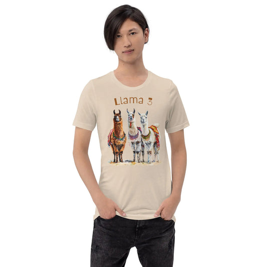 3 Llama 3 Llamas T-Shirt (unisex)