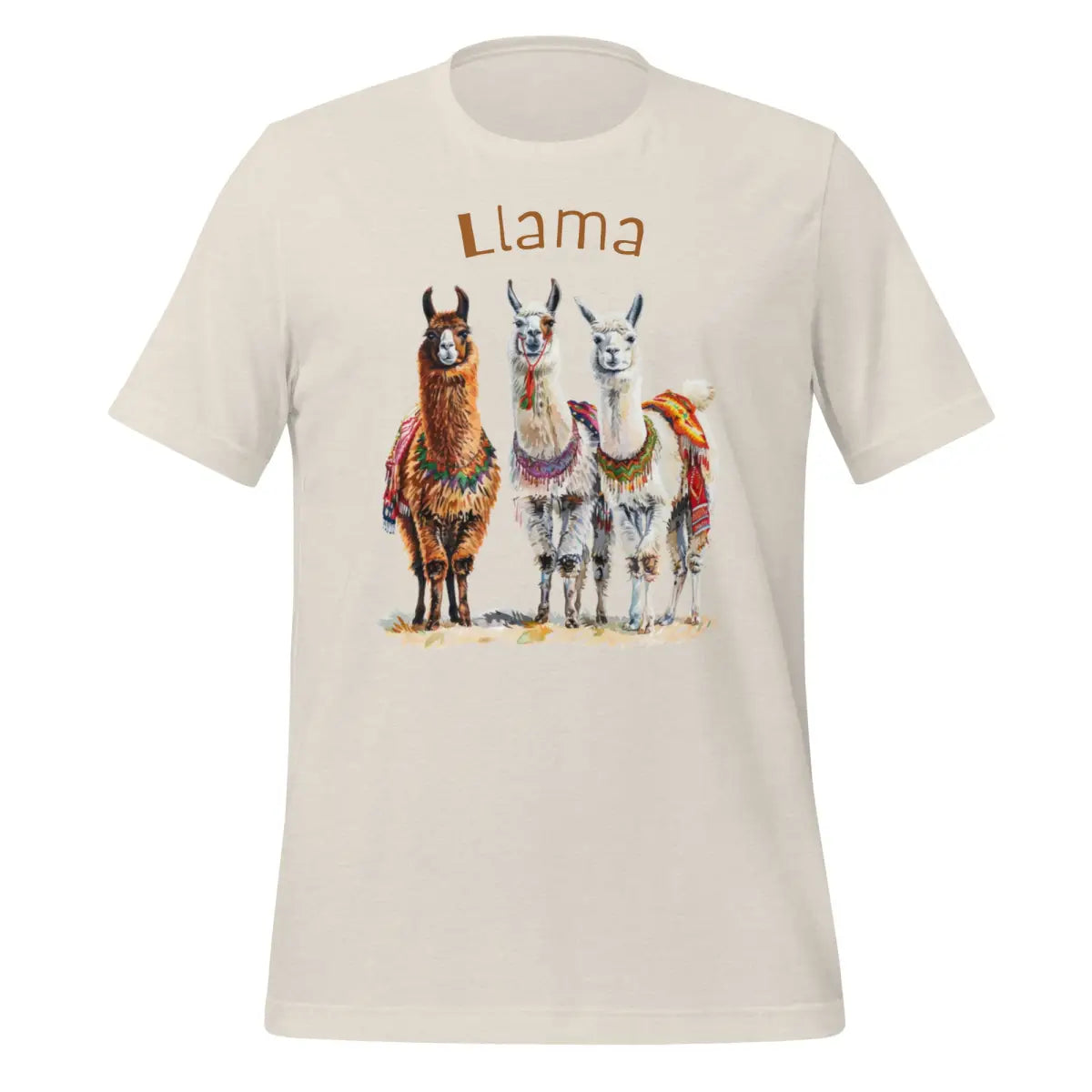 The 3 Llama Llamas T-shirt (unisex) Heather Dust / m.