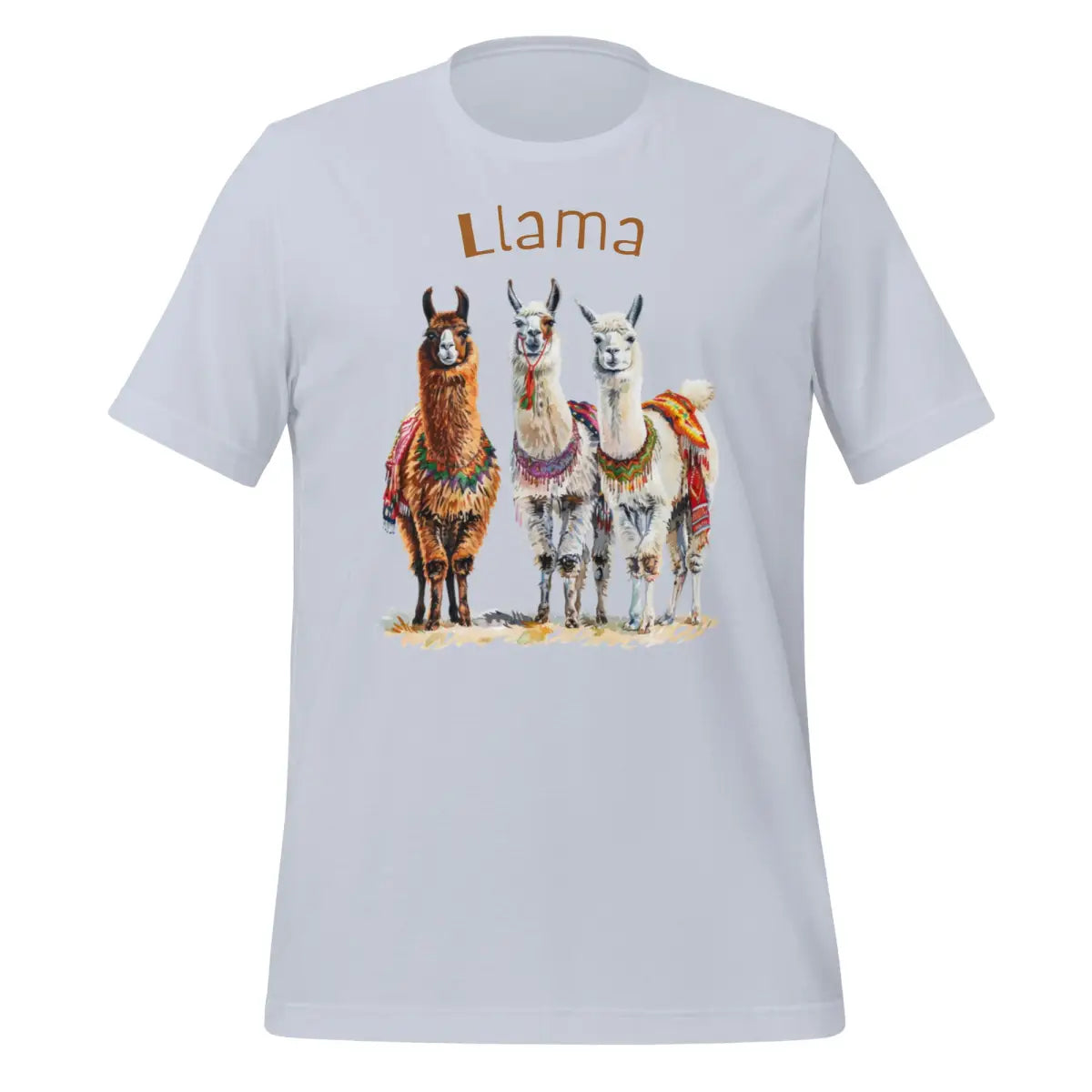 The 3 Llama Llamas T-shirt (unisex) Light Blue / m.