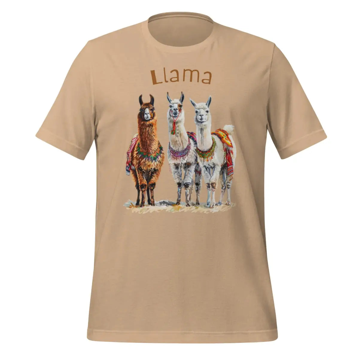 The 3 Llama Llamas T-shirt (unisex) Tan / m.