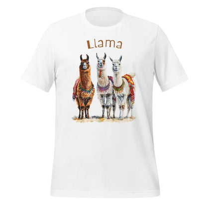 The 3 Llama Llamas T-shirt (unisex) White / m.