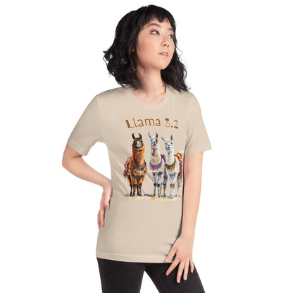 3 Llama 3.2 Llamas T-Shirt (unisex) - Soft Cream - AI Store