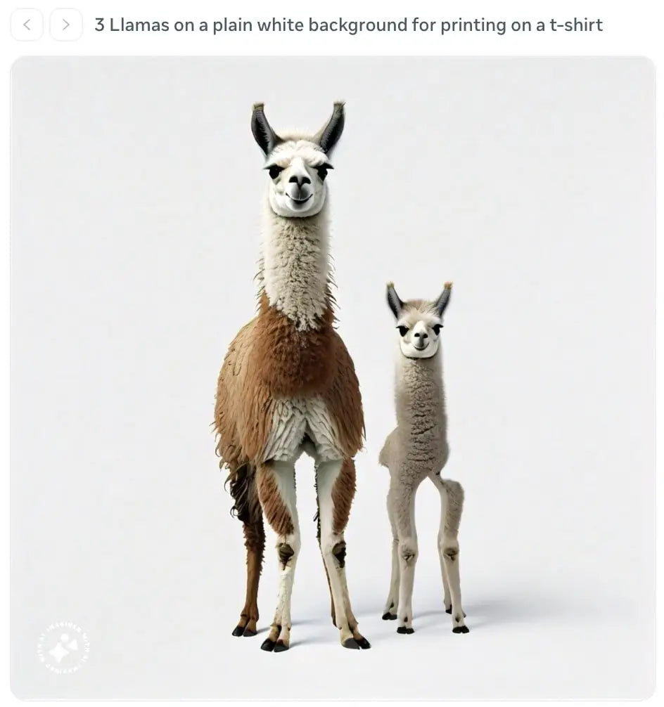 3 Llamas by Llama 3 T-Shirt (unisex)