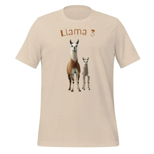 3 Llamas by Llama 3 T-Shirt (unisex) - Soft Cream / M