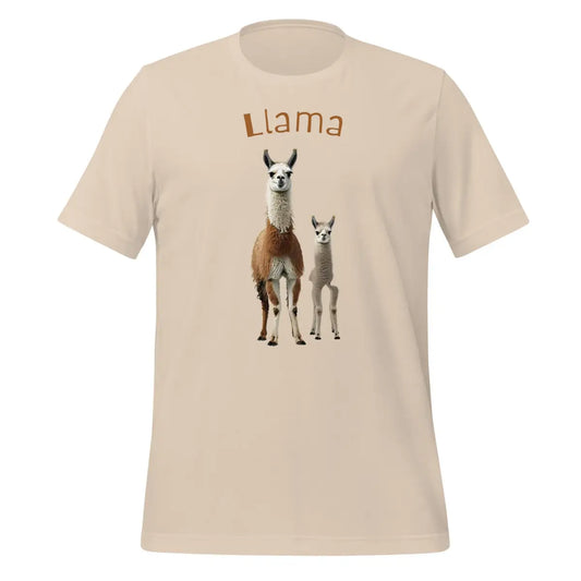 The 3 Llamas by Llama 3 T-shirt (unisex) Soft Cream / m.