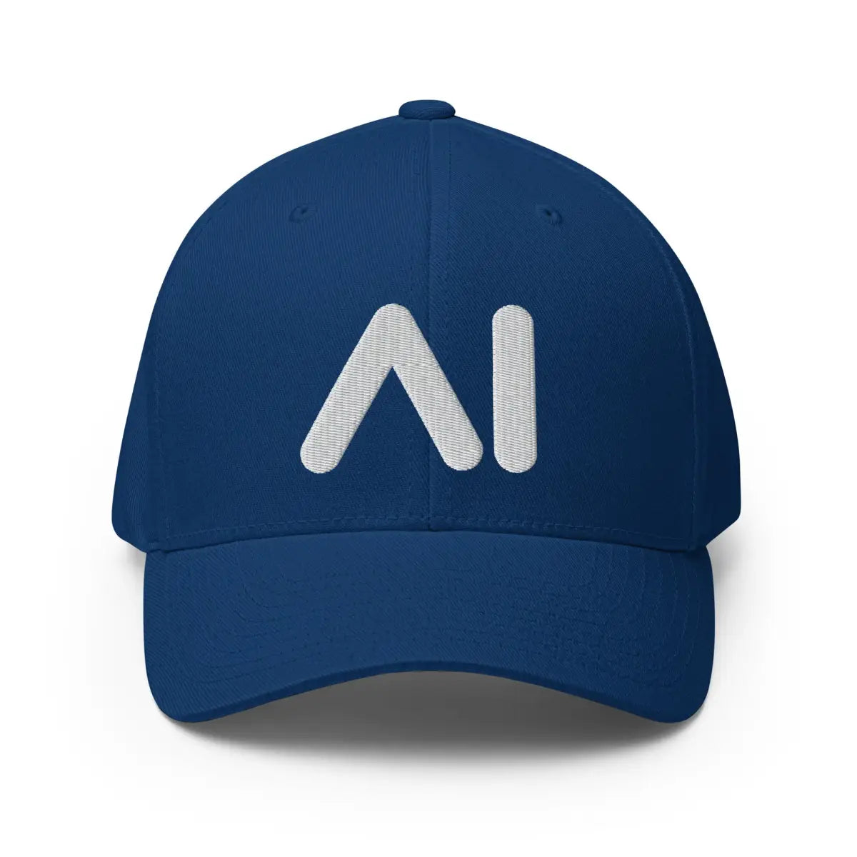 3D Puff AI Logo Closed-Back Baseball Cap - Royal Blue / S/M