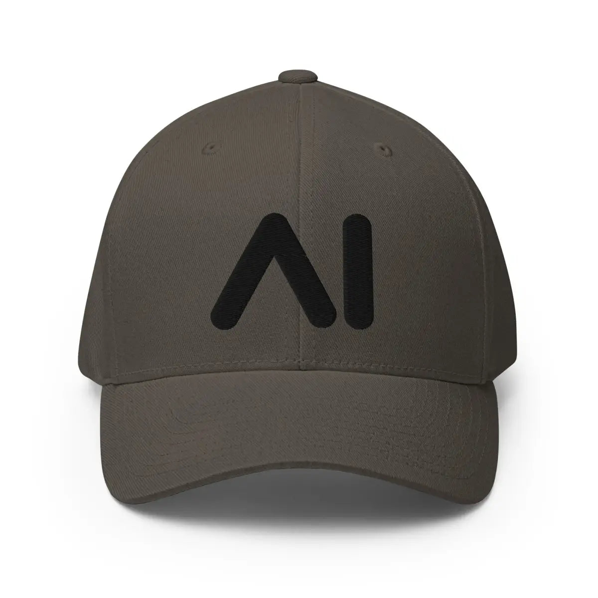 3D Puff AI Logo Closed-Back Baseball Cap V2 - Dark Grey / S/M