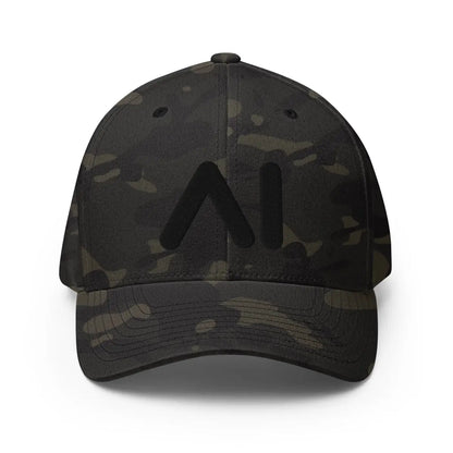 3D Puff AI Logo Closed-Back Baseball Cap V2 - Multicam Black / S/M