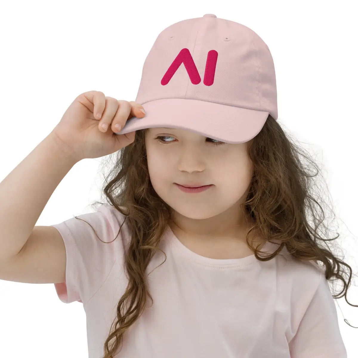 3D Puff Pink Al Logo Youth Baseball Cap (children)