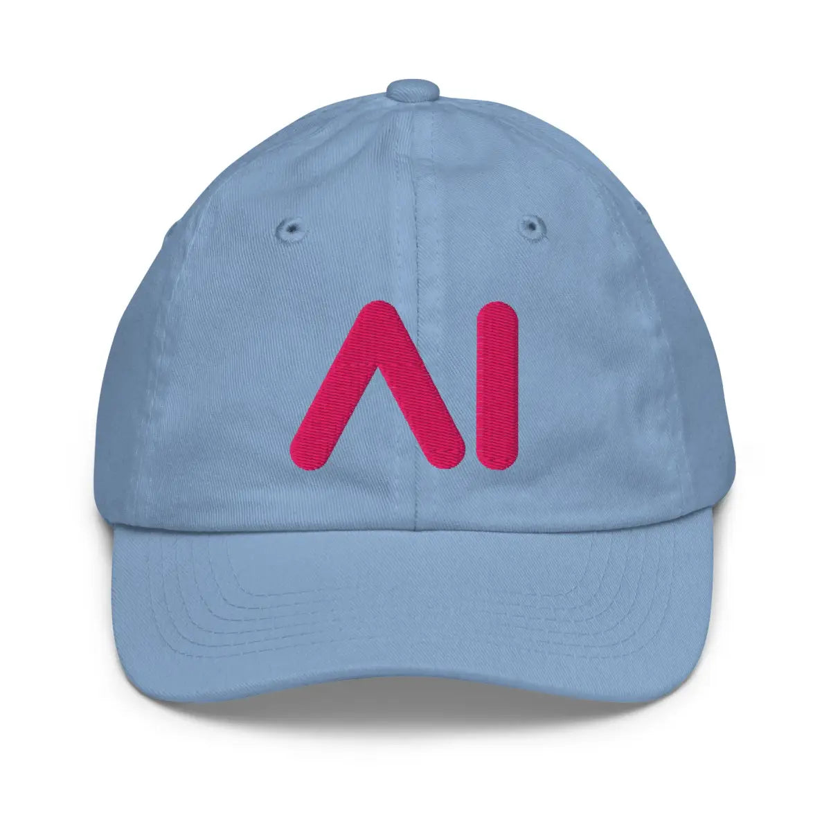 3D Puff Pink Al Logo Youth Baseball Cap (children) - Baby Blue