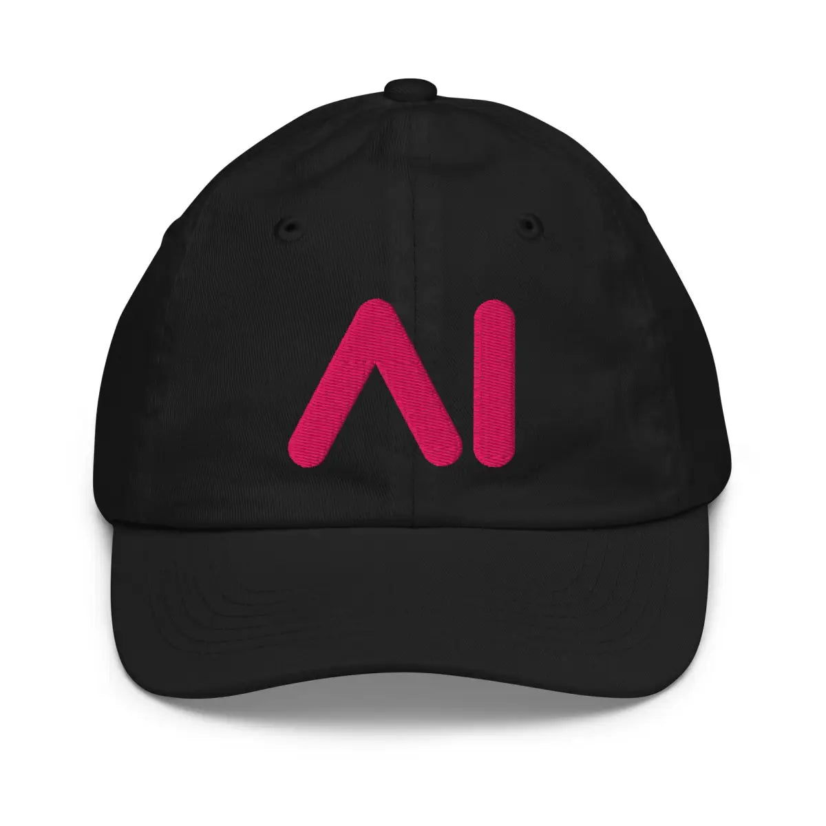 3D Puff Pink Al Logo Youth Baseball Cap (children) - Black