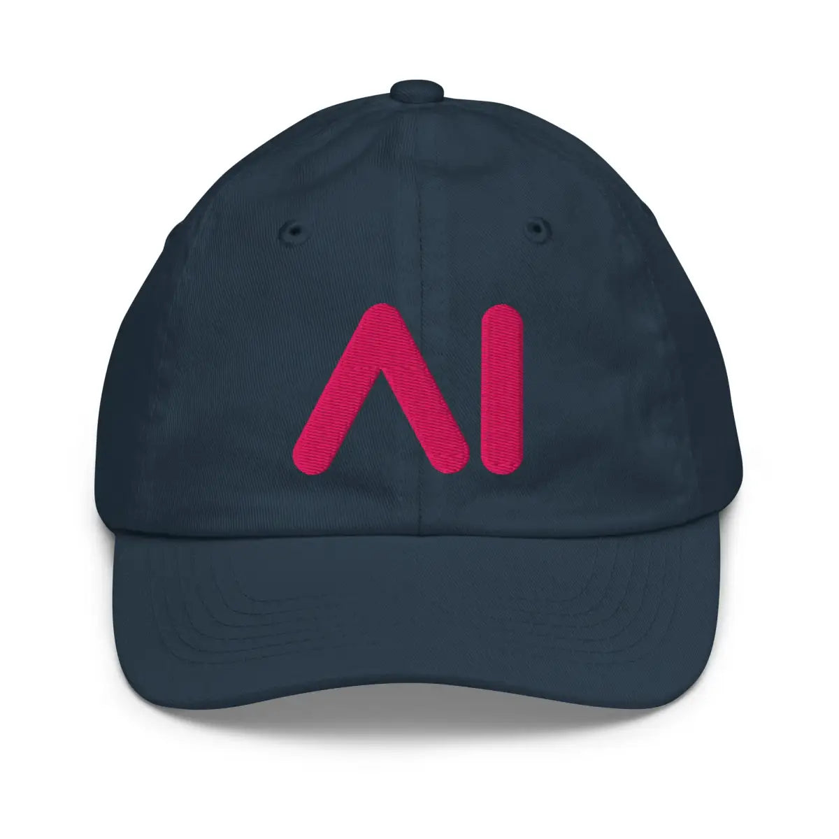 3D Puff Pink Al Logo Youth Baseball Cap (children) - Navy