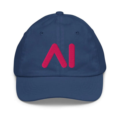 3D Puff Pink Al Logo Youth Baseball Cap (children) - Royal