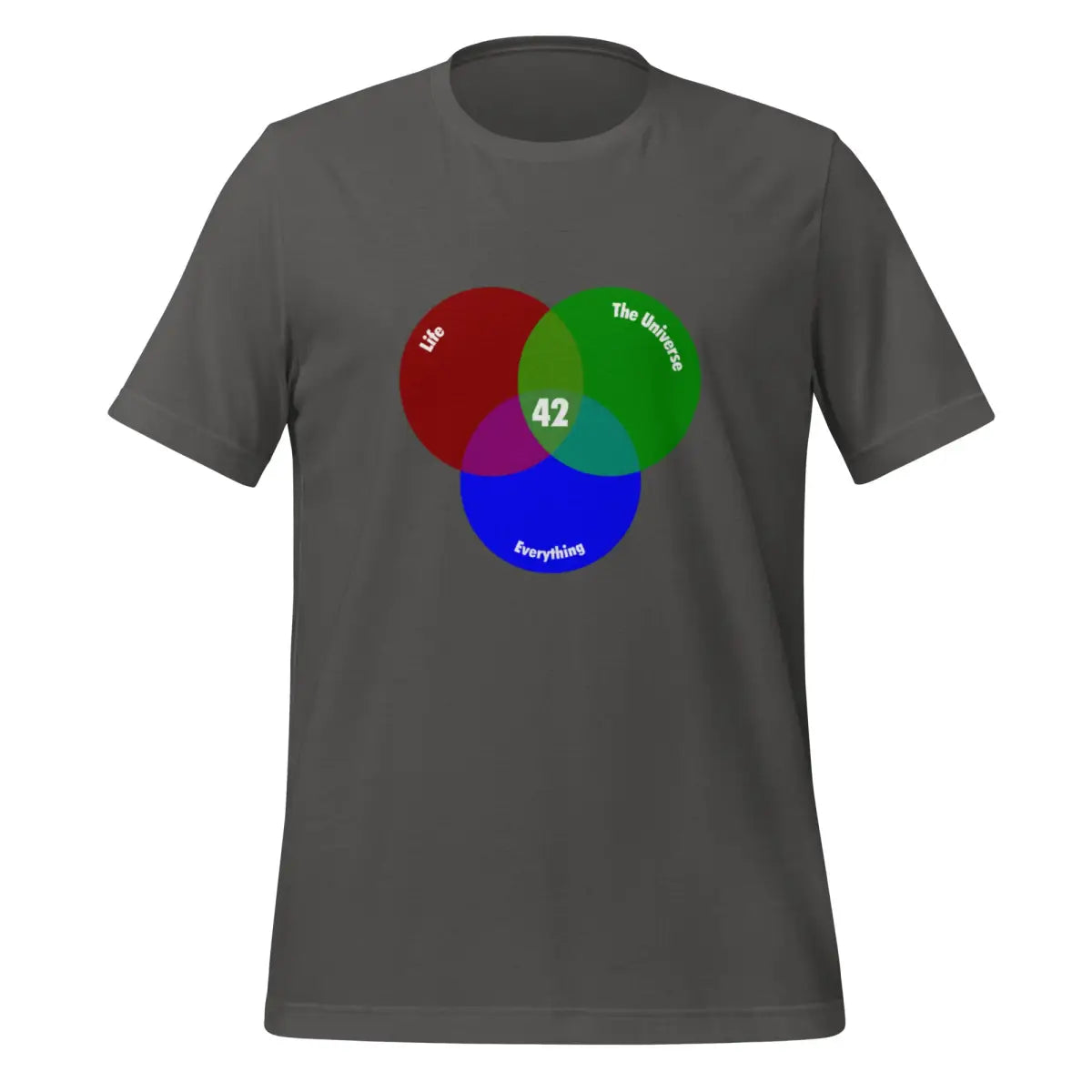 42 Venn Diagram T-Shirt (unisex) - Asphalt / M