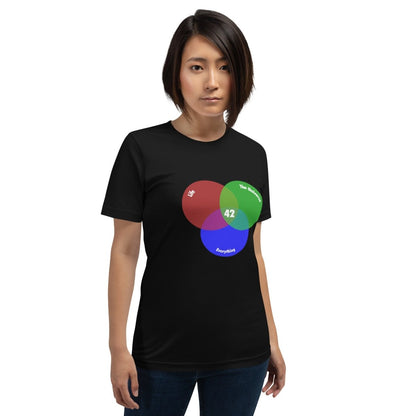 42 Venn Diagram T - Shirt (unisex) - Black - AI Store