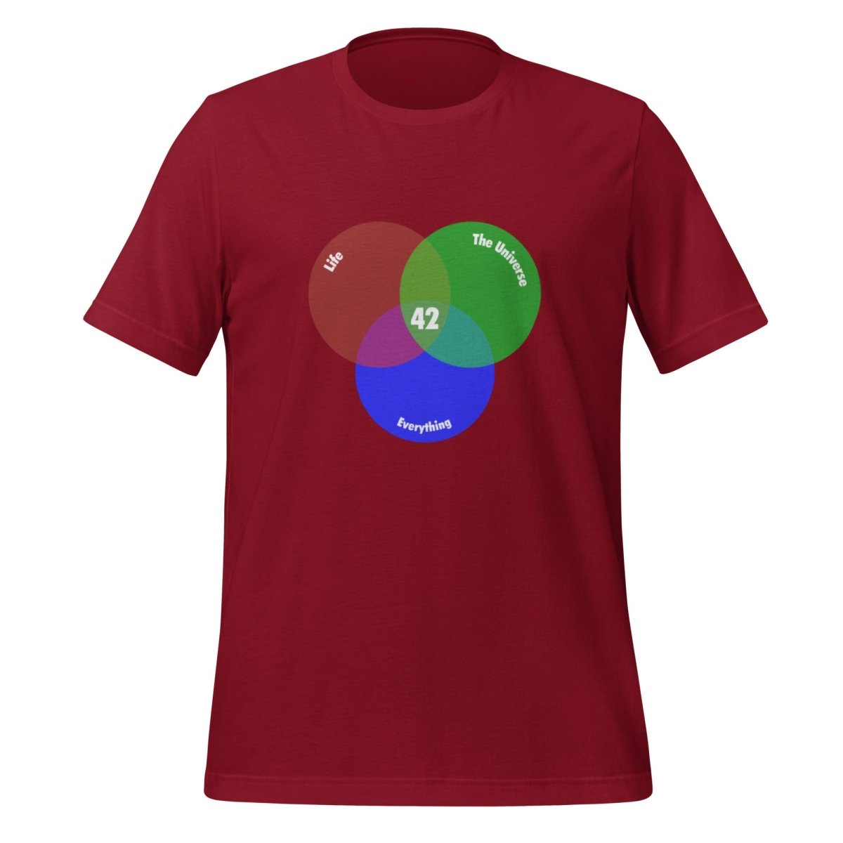 42 Venn Diagram T - Shirt (unisex) - Cardinal - AI Store