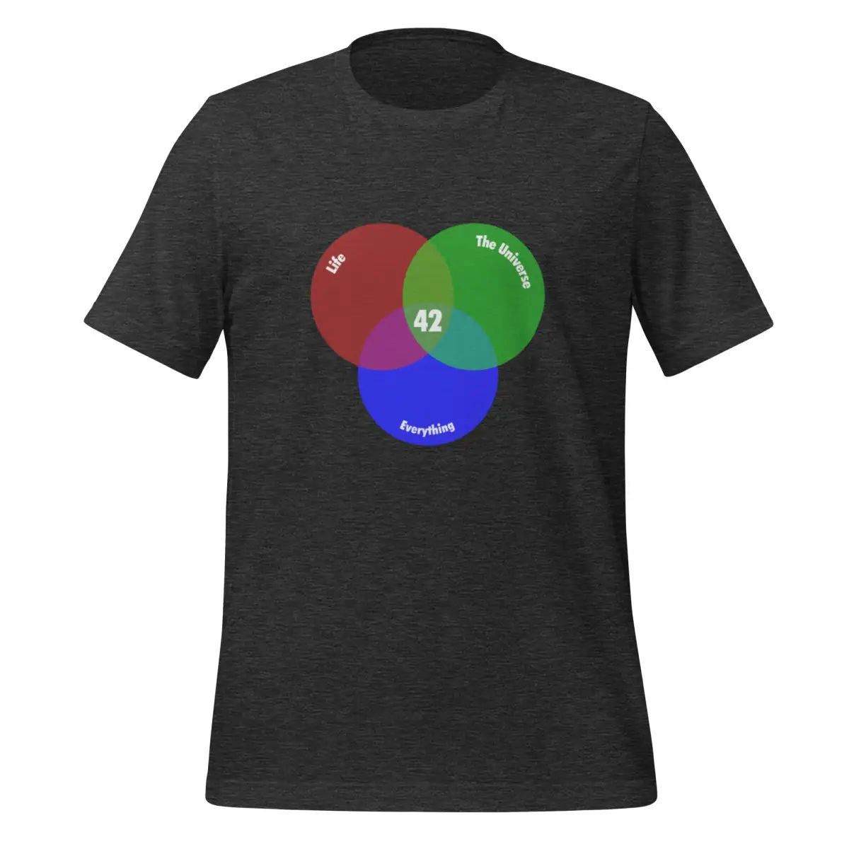 42 Venn Diagram T-Shirt (unisex) - Dark Grey Heather / M