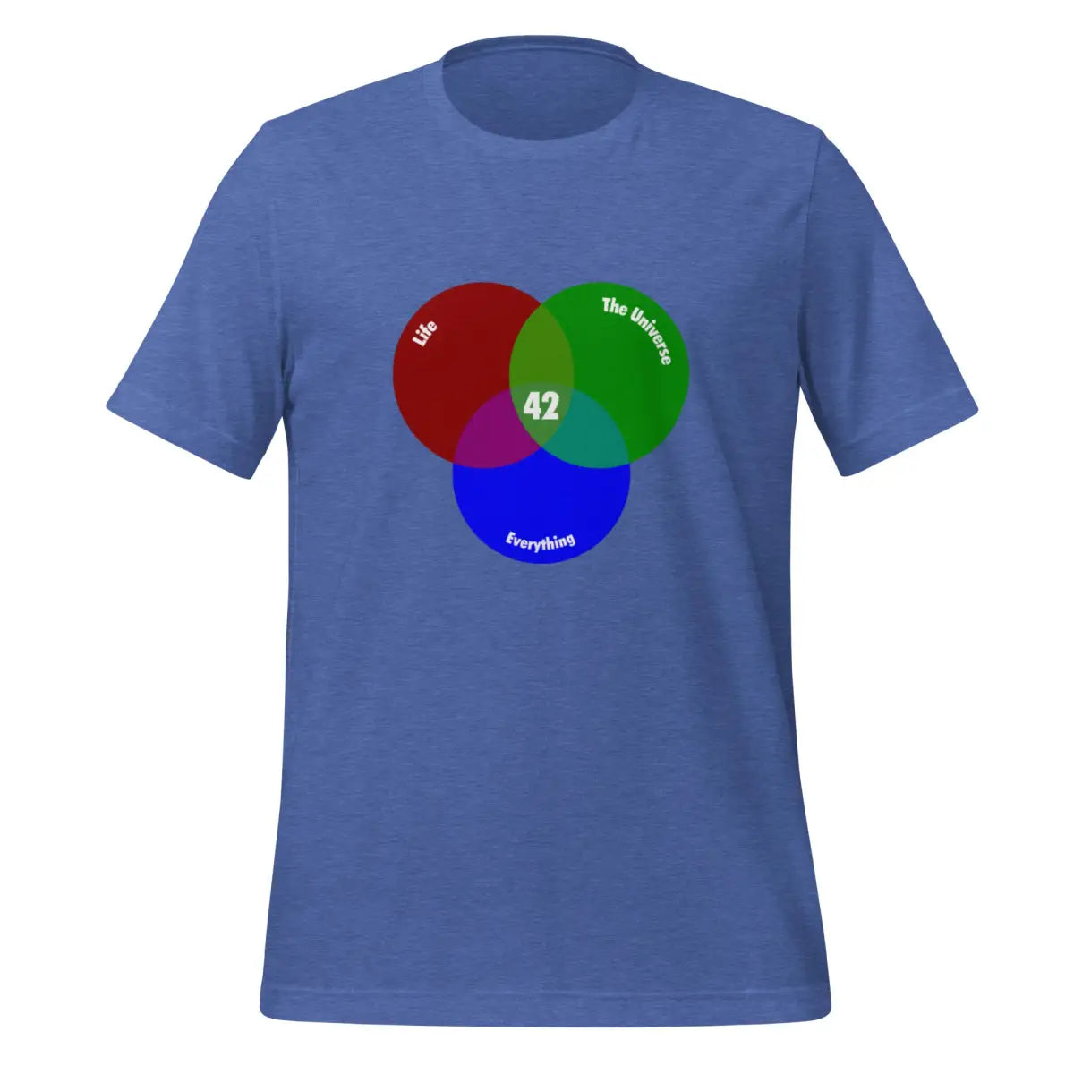 42 Venn Diagram T-Shirt (unisex) - Heather True Royal / M