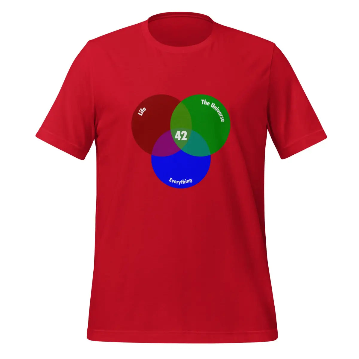 42 Venn Diagram T-Shirt (unisex) - Red / M