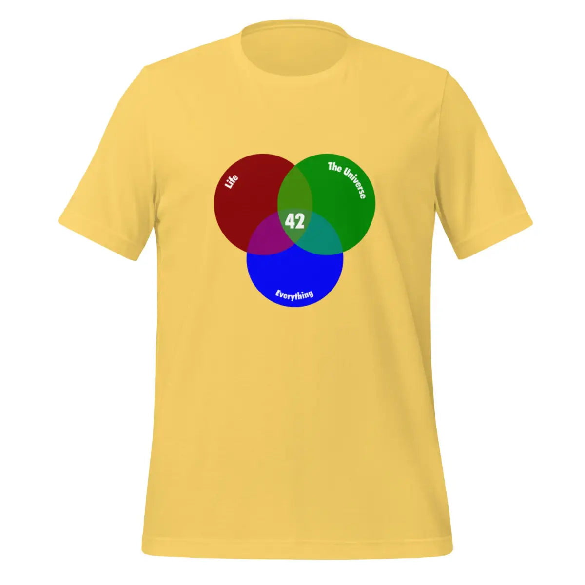 42 Venn Diagram T-Shirt (unisex) - Yellow / M