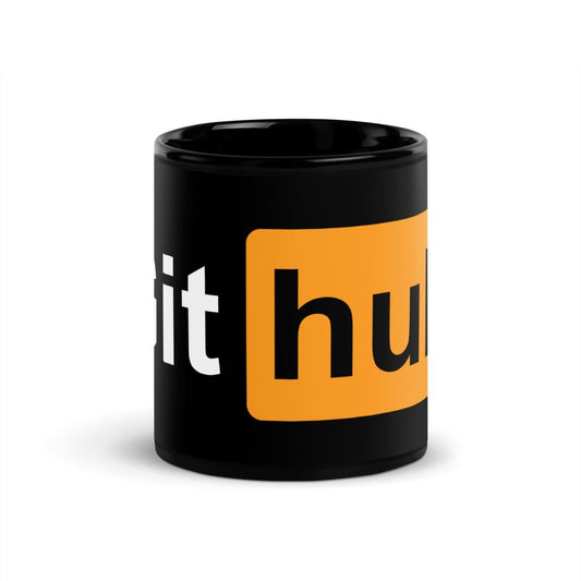 Adult GitHub Black Glossy Mug - 11 oz - AI Store