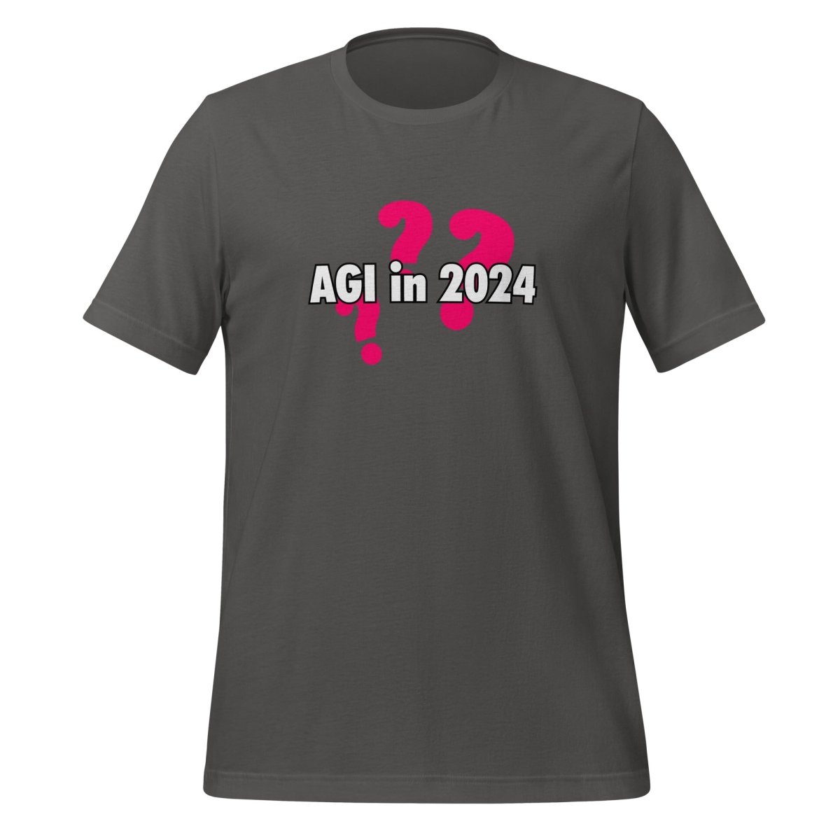 AGI in 2024??? Question T-Shirt (unisex) - Asphalt - AI Store