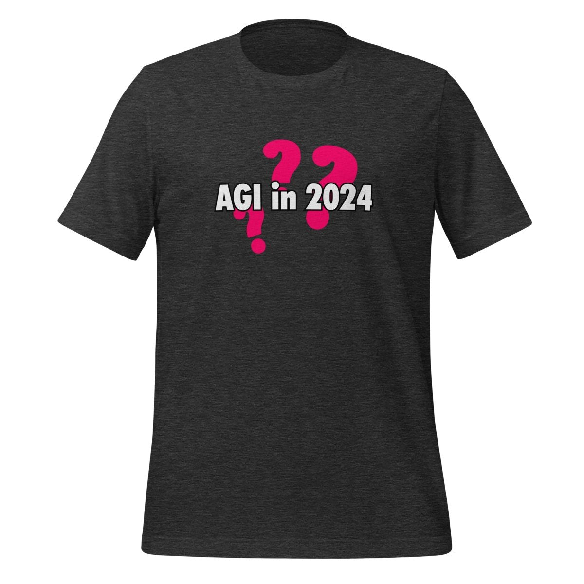 AGI in 2024??? Question T-Shirt (unisex) - Dark Grey Heather - AI Store