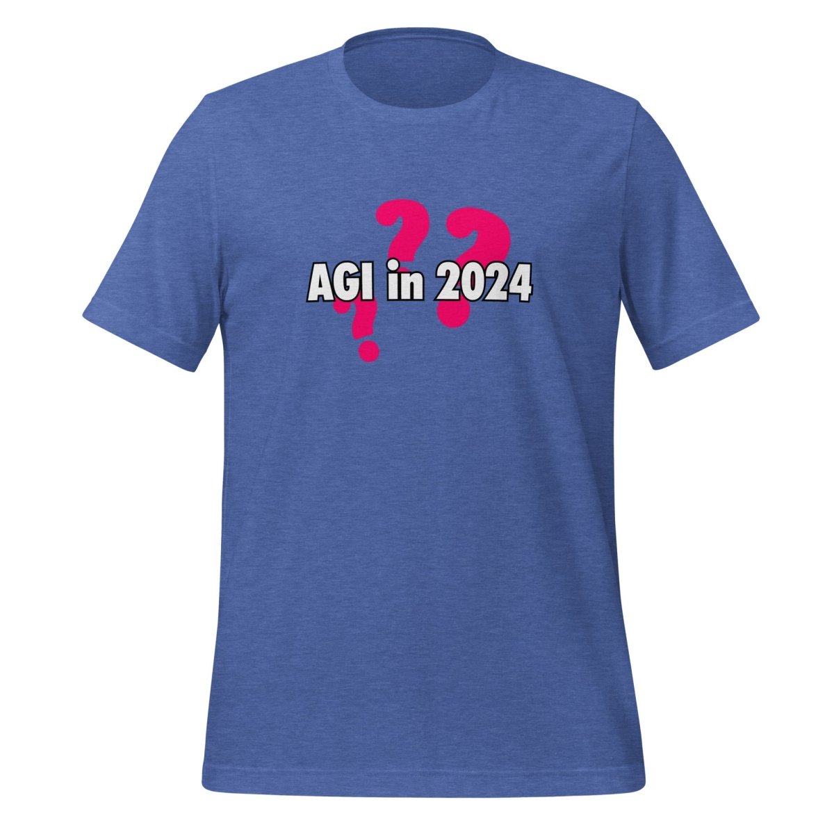 AGI in 2024??? Question T-Shirt (unisex) - Heather True Royal - AI Store