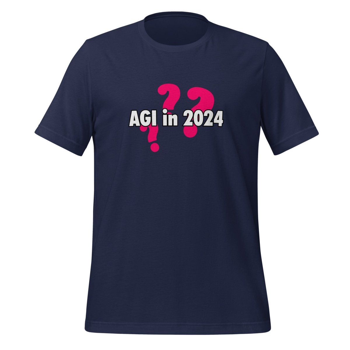 AGI in 2024??? Question T-Shirt (unisex) - Navy - AI Store