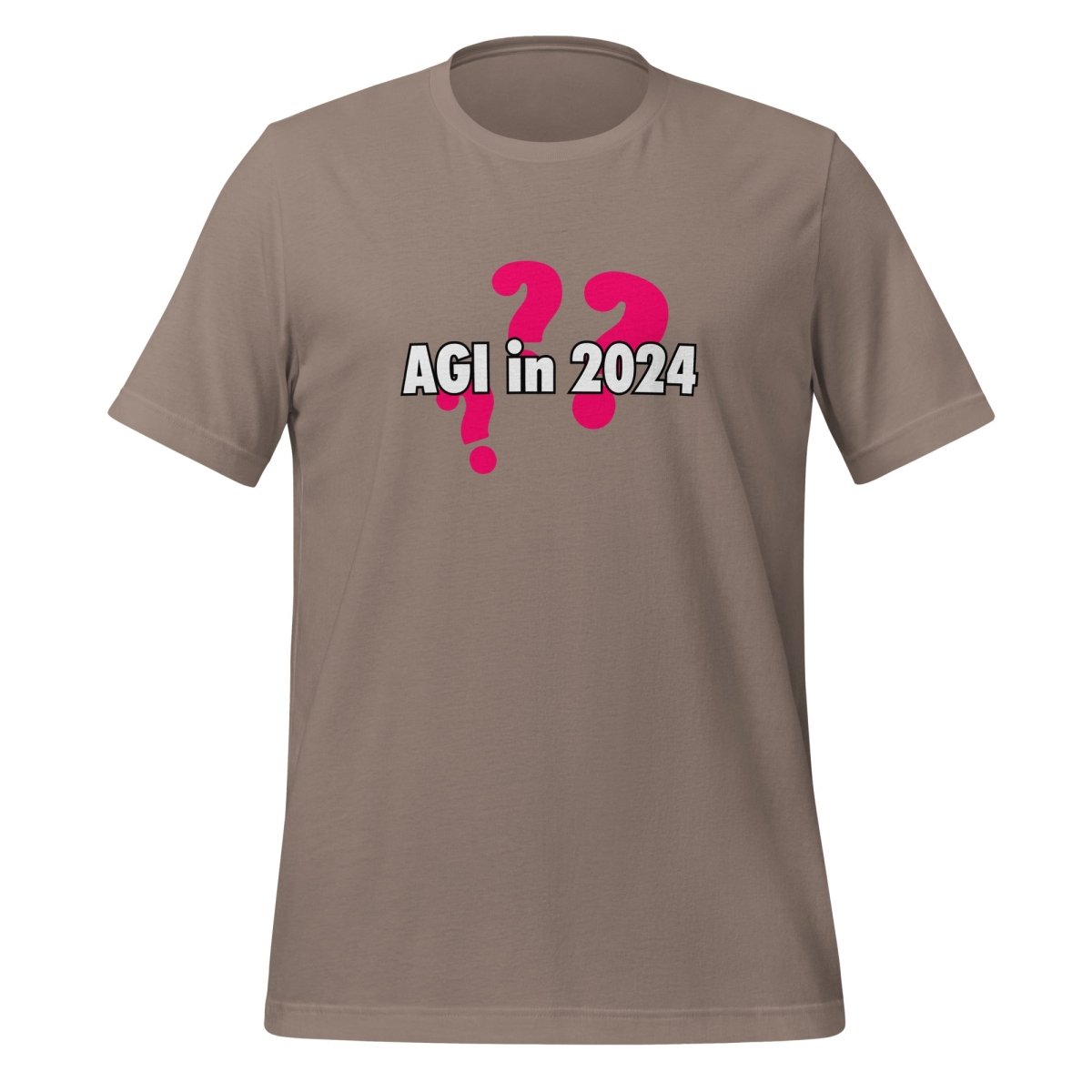 AGI in 2024??? Question T-Shirt (unisex) - Pebble - AI Store